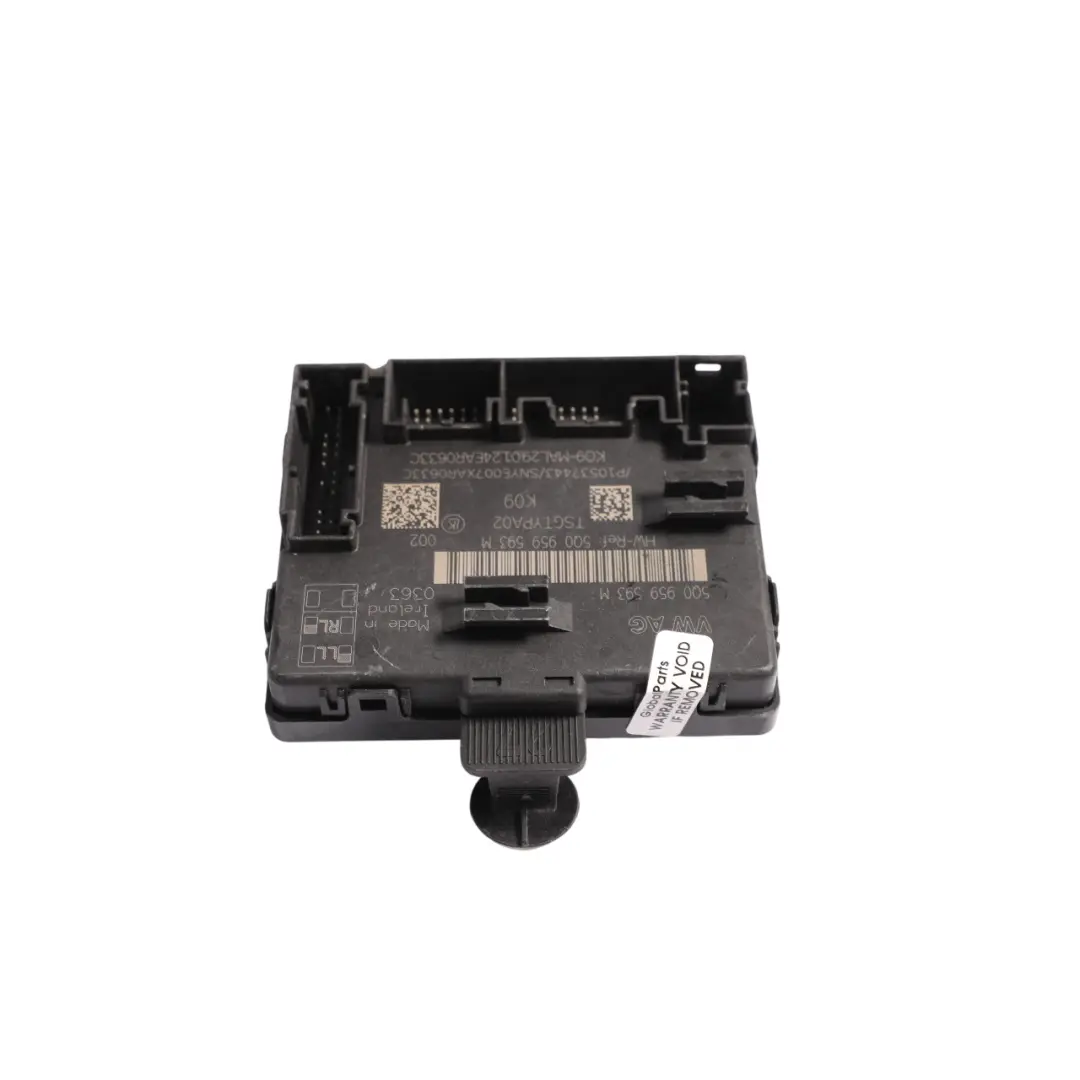 Front Door Module Control Unit ECU Right O/S to Audi Q2 GA with Part number 5Q0959593M Audi Q2 GA Front Door Module Control Unit ECU Right O/S - SKU 5Q0959593M - Part number 5Q0959593M