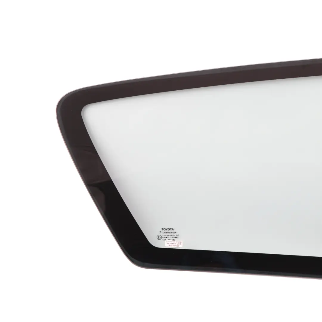 Quarter Window Glass Glazing AS2 Right O/S to Toyota Corolla E12 Rear with Part number 6271002030 Toyota Corolla E12 Rear Quarter Window Glass Glazing AS2 Right O/S - SKU 6271002030 - Part number 6271002030