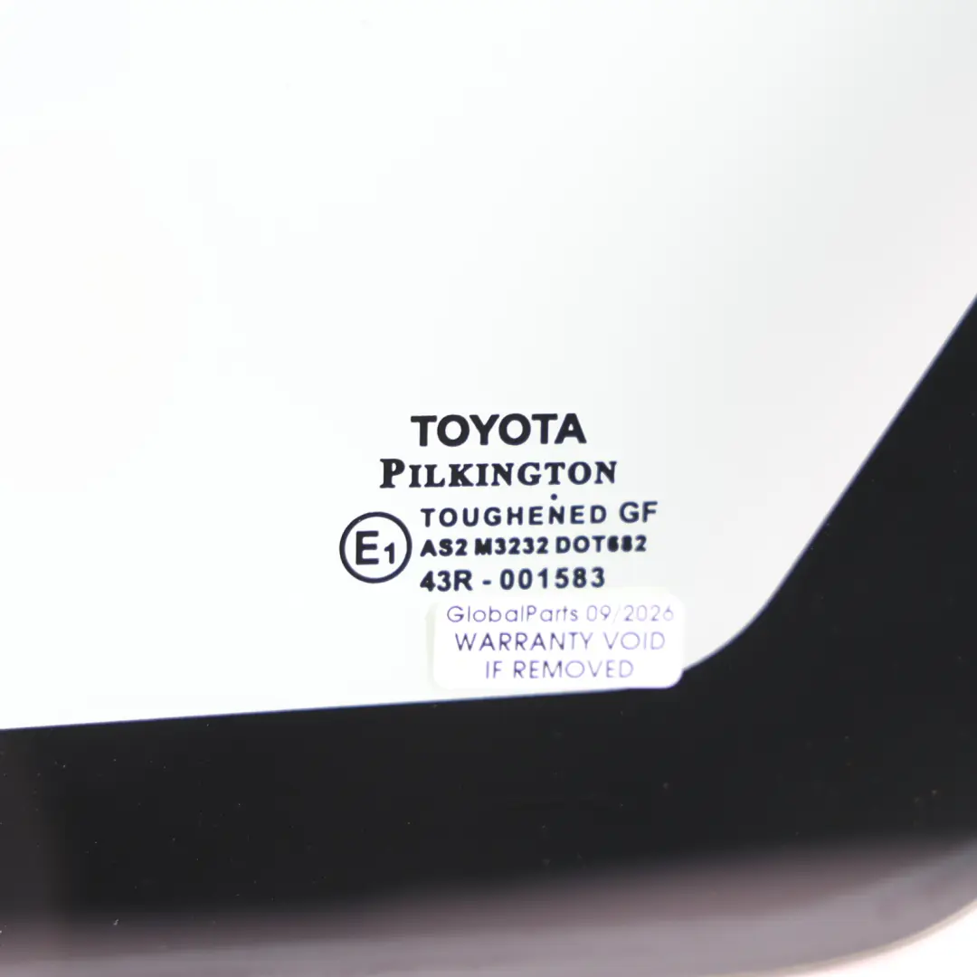 Quarter Window Glass Glazing AS2 Left N/S to Toyota Corolla E12 Rear with Part number 6272002030 Toyota Corolla E12 Rear Quarter Window Glass Glazing AS2 Left N/S - SKU 6272002030 - Part number 6272002030
