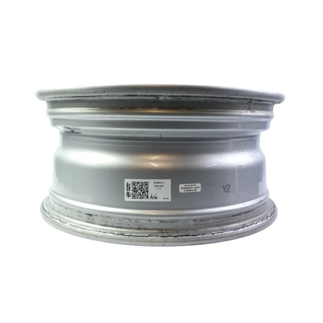 Silberne Alufelge 16" Doppelspeiche 156 7J ET:34 6775595 für BMW E90 E91 mit Teilenummer 6765810 BMW E90 E91 Silberne Alufelge 16" Doppelspeiche 156 7J ET:34 6775595 - SKU 6765810-1 - Teilenummer 6765810