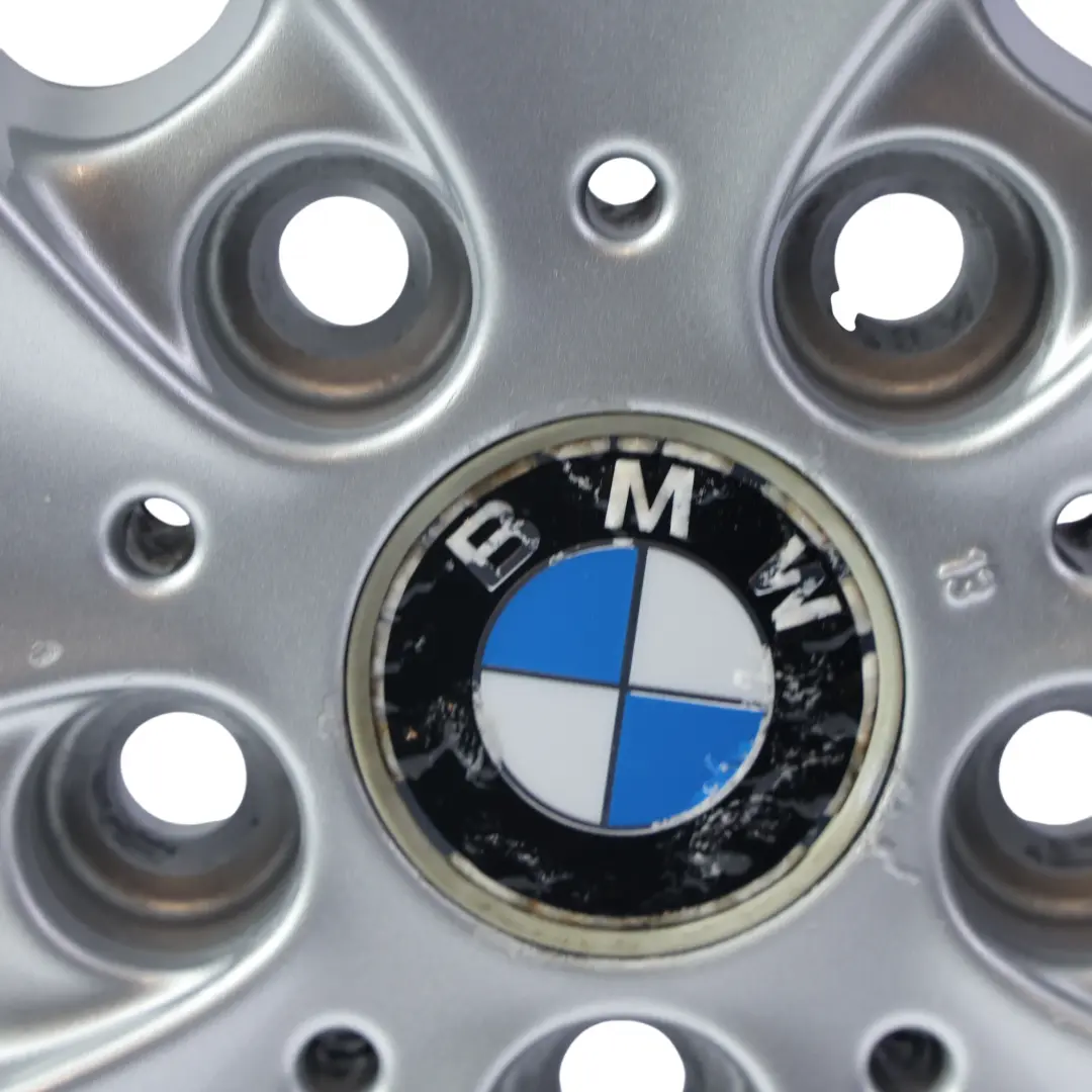 BMW E90 E91 Silberne Alufelge 16" Doppelspeiche 156 7J ET:34 6775595 - SKU 6765810-1 - Teilenummer 6765810