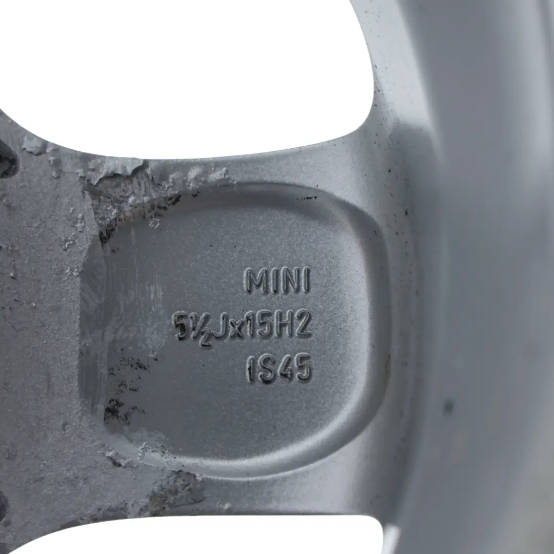 Mini One R55 R56 Llanta Aleación Plateada 15" 5,5J 5-Start Spooler 100 - SKU 6768498-2 - Número de pieza 6768498