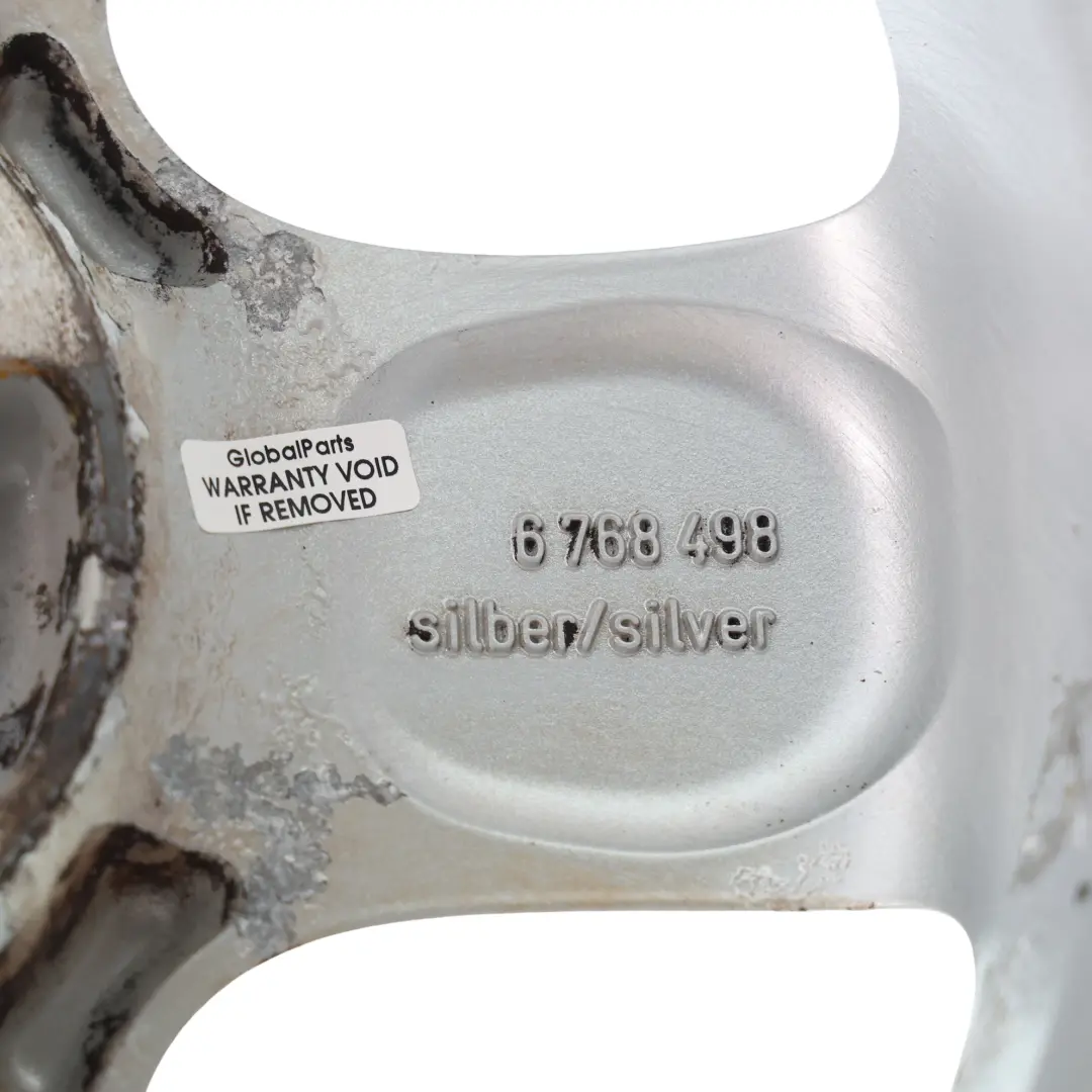 Mini Cooper One R50 R55 R56 Silver Wheel Alloy Rim 15" 5,5J 5-Start Spooler 100 - SKU 6768498-3 - Part number 6768498