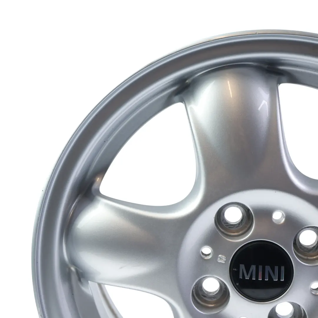 Mini Cooper One R50 R55 R56 Silver Wheel Alloy Rim 15" 5,5J 5-Start Spooler 100 - SKU 6768498-3 - Part number 6768498