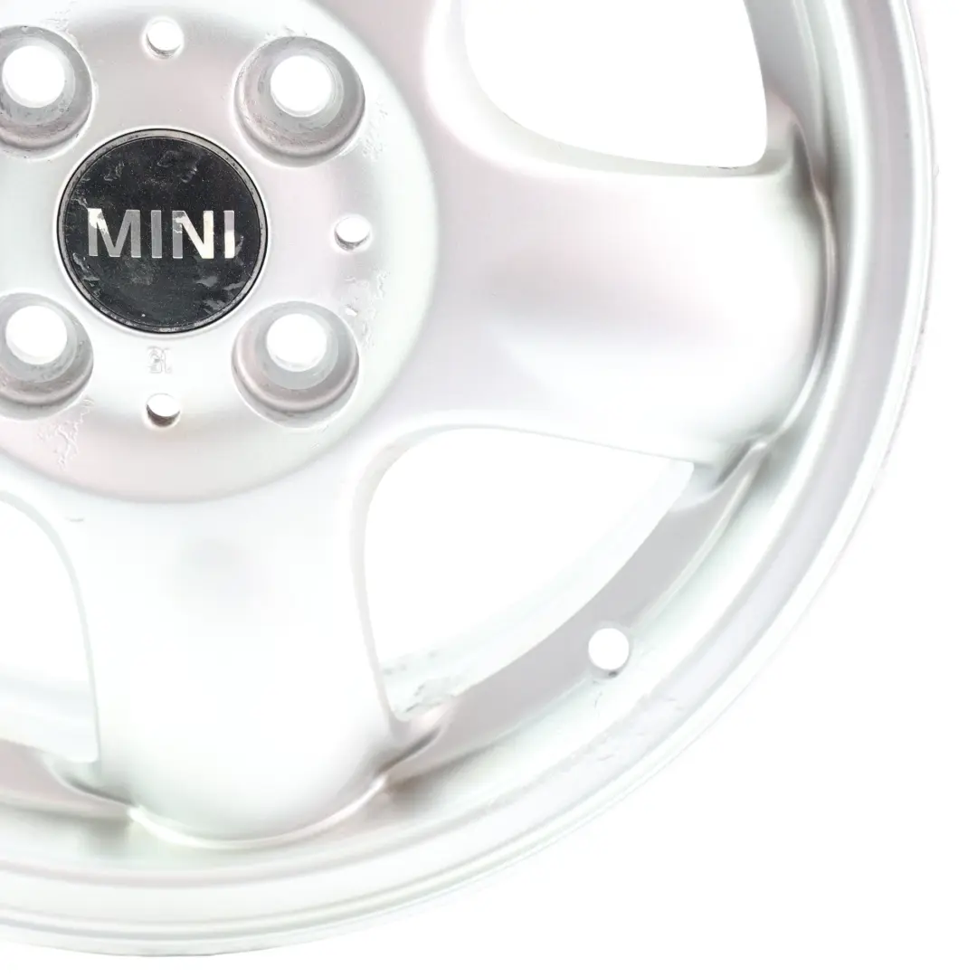 Alloy Rim 15" 5,5J 5-Start Spooler 100 to Mini Cooper One R50 R55 R56 Silver Wheel with Part number 6768498 Mini Cooper One R50 R55 R56 Silver Wheel Alloy Rim 15" 5,5J 5-Start Spooler 100 - SKU 6768498-3 - Part number 6768498