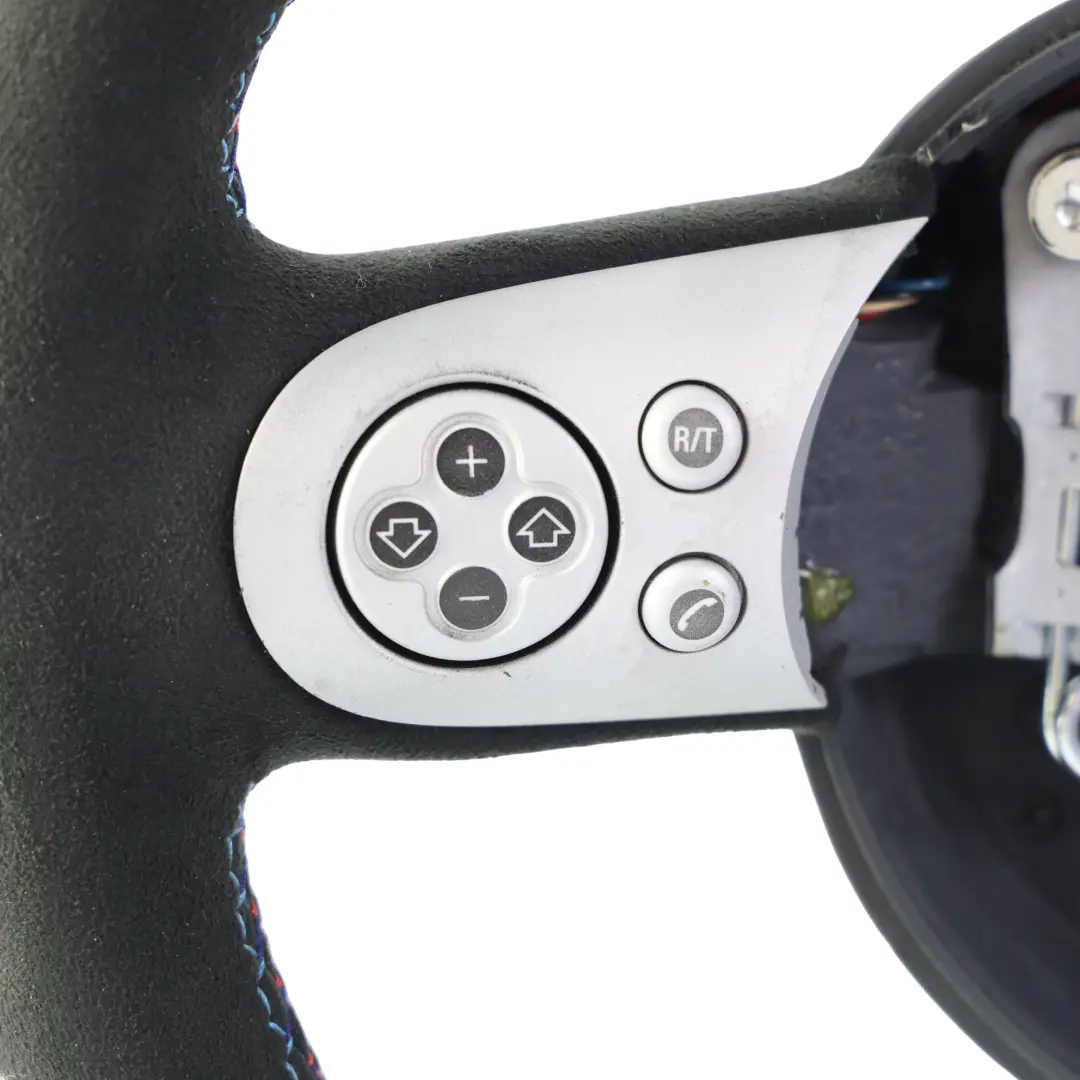 Steering Wheel NEW Black Leather Alcantara Sport to Mini Cooper R50 R52 R53 with Part number 6769733 Mini Cooper R50 R52 R53 Steering Wheel NEW Black Leather Alcantara Sport - SKU 6769733-2 - Part number 6769733