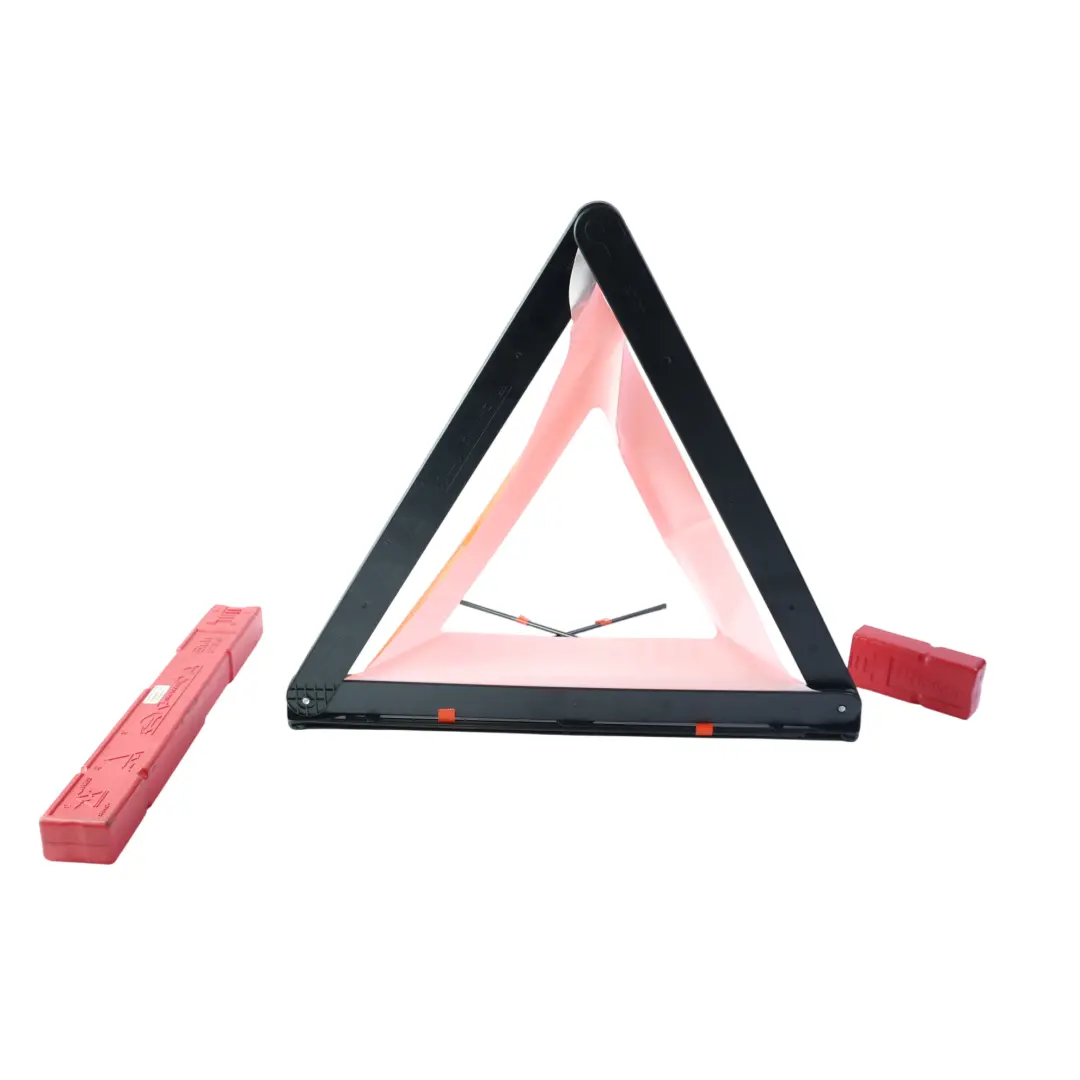 Warning Triangle BMW E38 E39 E46 E52 E53 E60 E65 E66 E670 Red Container Housing to with Part number 6770487 Warning Triangle BMW E38 E39 E46 E52 E53 E60 E65 E66 E670 Red Container Housing - SKU 6770487-5 - Part number 6770487