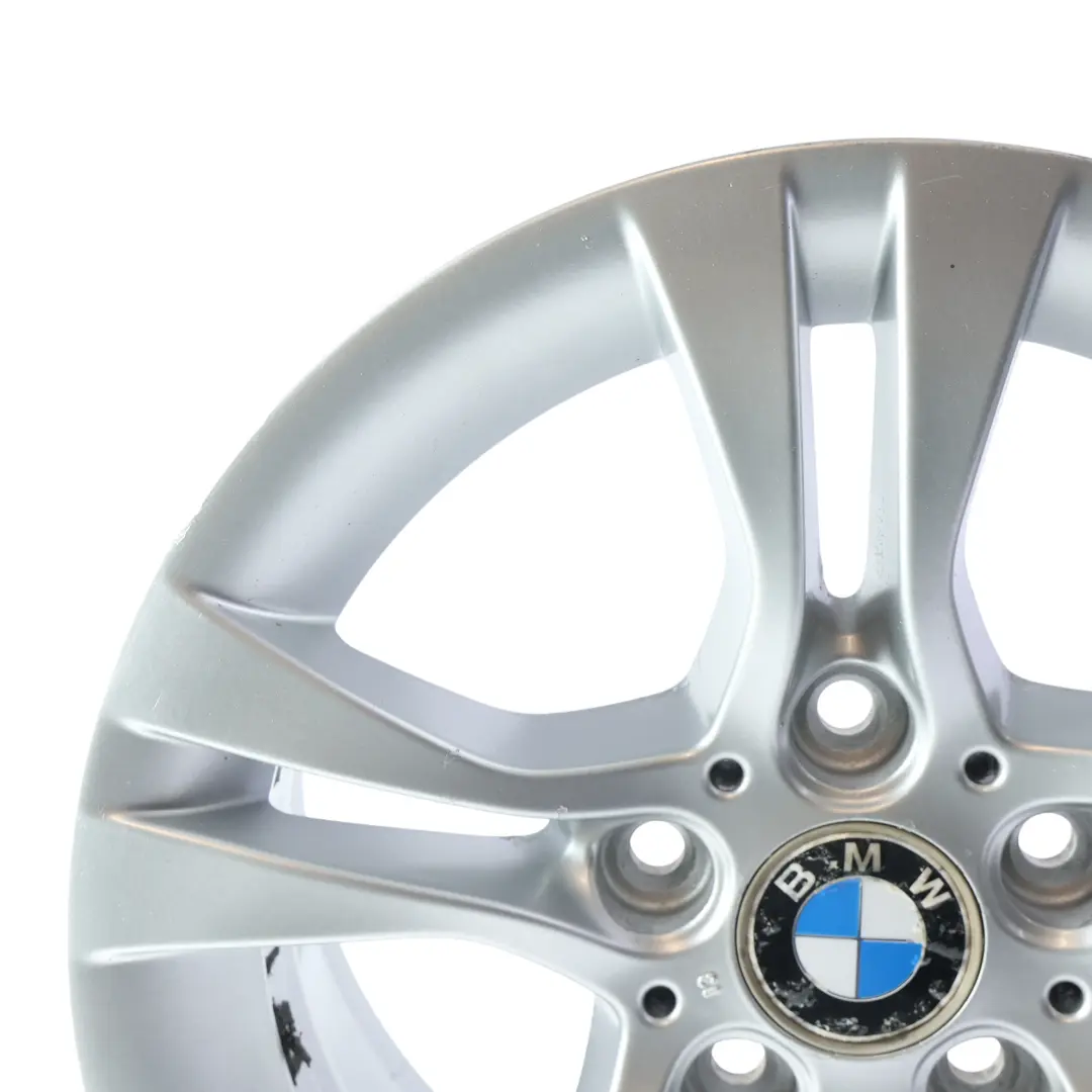Silberne Alufelge 16" Doppelspeiche 268 7J ET:31 für BMW E90 E91 mit Teilenummer 6780907 BMW E90 E91 Silberne Alufelge 16" Doppelspeiche 268 7J ET:31 - SKU 6780907-2 - Teilenummer 6780907