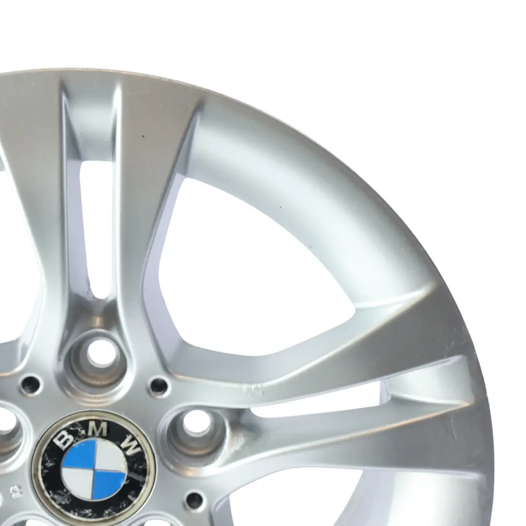Silberne Alufelge 16" Doppelspeiche 268 7J ET:31 für BMW E90 E91 mit Teilenummer 6780907 BMW E90 E91 Silberne Alufelge 16" Doppelspeiche 268 7J ET:31 - SKU 6780907-2 - Teilenummer 6780907