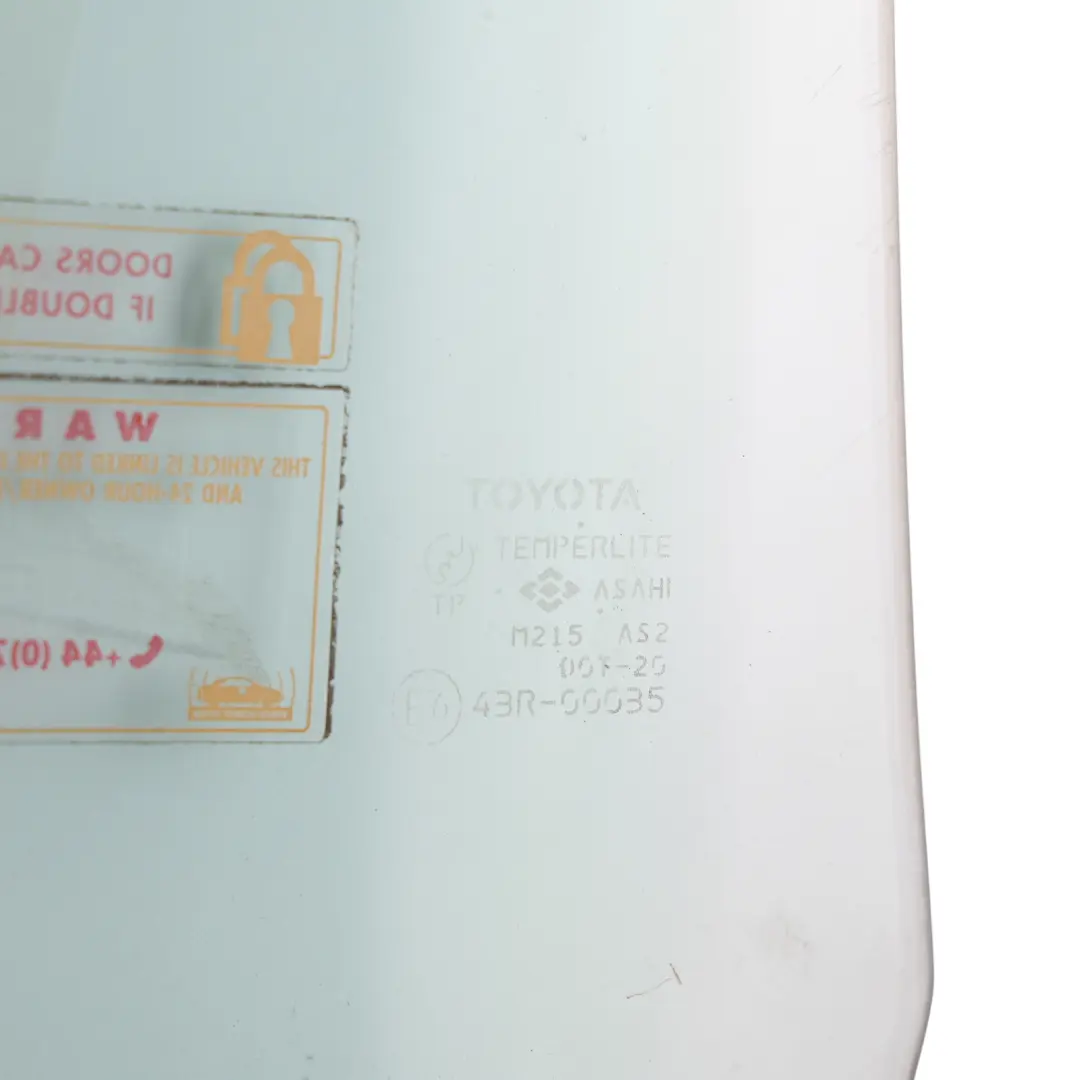 Front Door Window Glass Glazing AS2 Right O/S to Toyota Celica T23 with Part number 6810120300 Toyota Celica T23 Front Door Window Glass Glazing AS2 Right O/S - SKU 6810120300 - Part number 6810120300