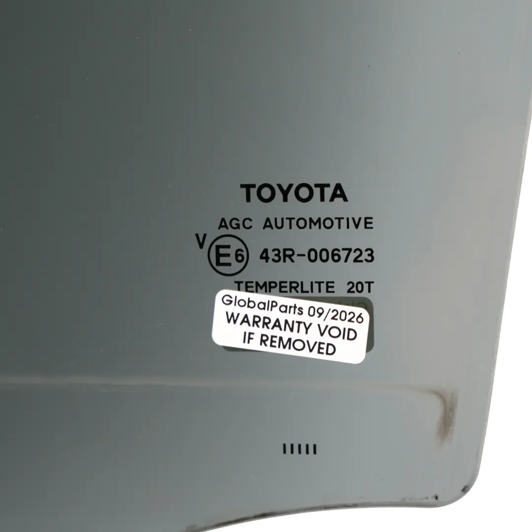 Toyota Avensis T27 Rear Door Window Glass Glazing AS3 Left N/S - SKU 6810405160 - Part number 6810405160