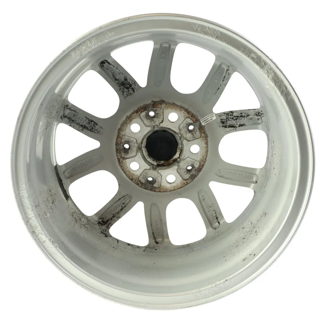 Alloy Rim 16" Loop Spoke 494 6,5J ET:54 to Mini Cooper F55 F56 Silver Wheel with Part number 6855103 Mini Cooper F55 F56 Silver Wheel Alloy Rim 16" Loop Spoke 494 6,5J ET:54 - SKU 6855103-1 - Part number 6855103