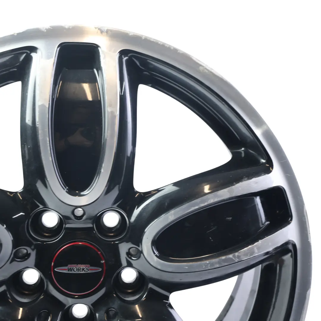 Alloy Rim 18" 7J ET:54 JCW Cup Spoke to Mini F55 F56 F57 Black Wheel with Part number 6855115 Mini F55 F56 F57 Black Wheel Alloy Rim 18" 7J ET:54 JCW Cup Spoke - SKU 6855115-1 - Part number 6855115