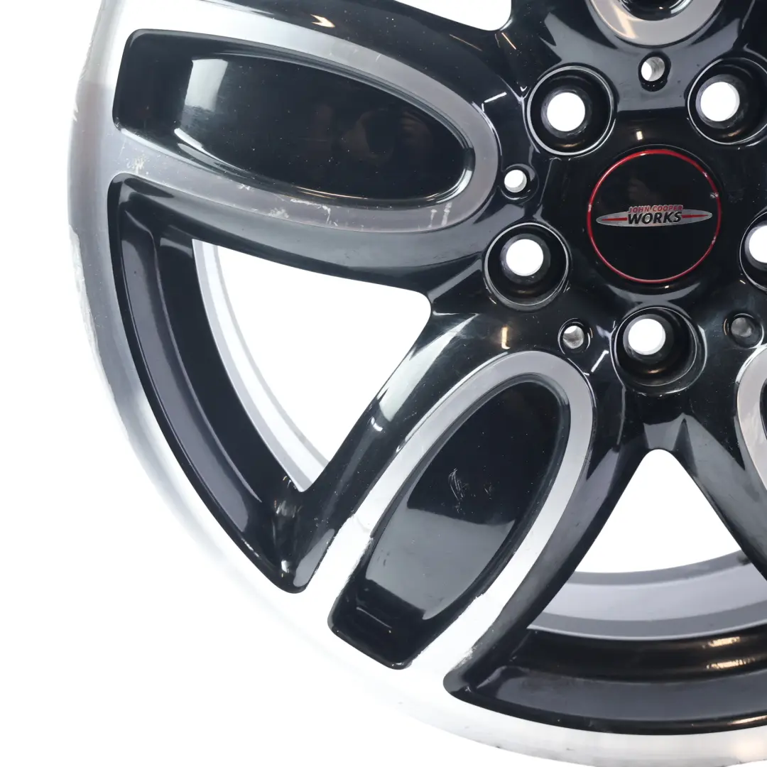 Alloy Rim 18" 7J ET:54 JCW Cup Spoke to Mini F55 F56 F57 Black Wheel with Part number 6855115 Mini F55 F56 F57 Black Wheel Alloy Rim 18" 7J ET:54 JCW Cup Spoke - SKU 6855115-1 - Part number 6855115