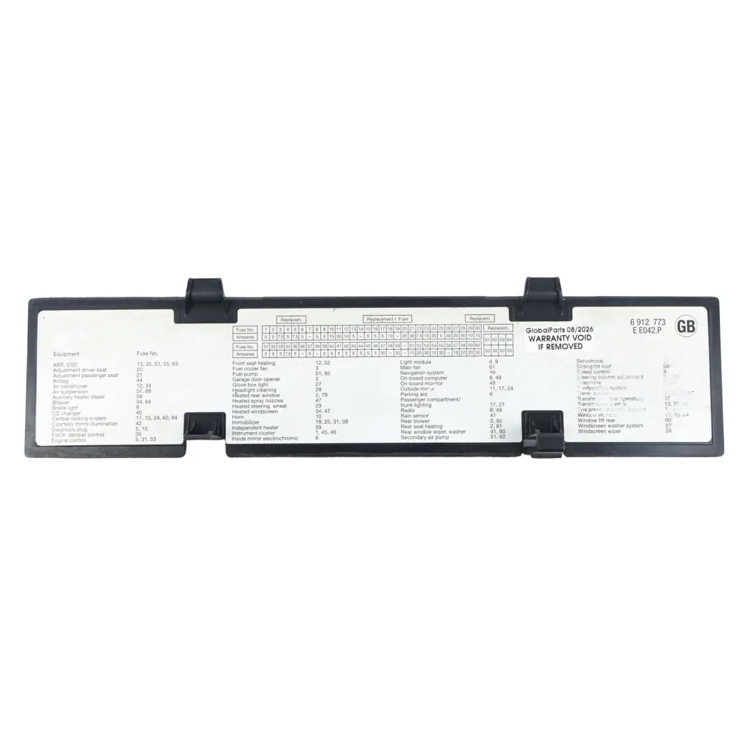 Glove Box Fuse Box Cover Trim Panel to Land Rover Range Rover L322 with Part number 6912773 Land Rover Range Rover L322 Glove Box Fuse Box Cover Trim Panel - SKU 6912773 - Part number 6912773