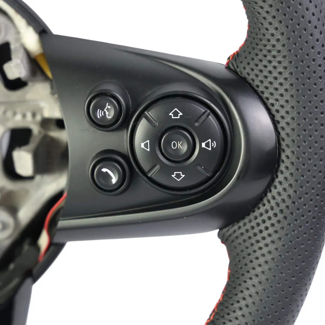 Mini Cooper F54 F55 F56 F60 NEW Black Leather Sport Steering Wheel Red Thread - SKU 6996047-3 - Part number 6996047