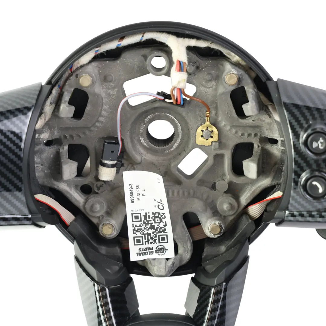 Mini Cooper S JCW F56 Steering Wheel Carbon Alcantara Flat Bottom Paddle Shift - SKU 6996049-3 - Part number 6996049
