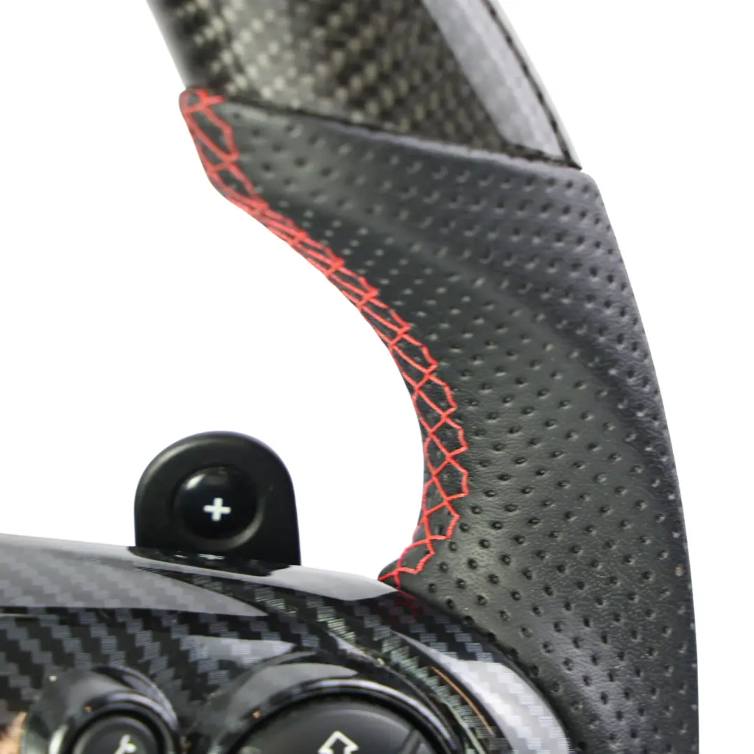 Steering Wheel Carbon Alcantara Flat Bottom Paddle Shift to Mini Cooper S JCW F56 with Part number 6996049 Mini Cooper S JCW F56 Steering Wheel Carbon Alcantara Flat Bottom Paddle Shift - SKU 6996049-3 - Part number 6996049
