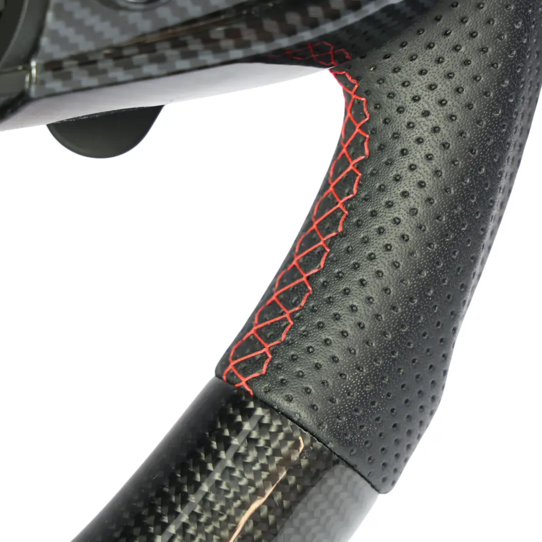 Steering Wheel Carbon Alcantara Flat Bottom Paddle Shift to Mini Cooper S JCW F56 with Part number 6996049 Mini Cooper S JCW F56 Steering Wheel Carbon Alcantara Flat Bottom Paddle Shift - SKU 6996049-3 - Part number 6996049