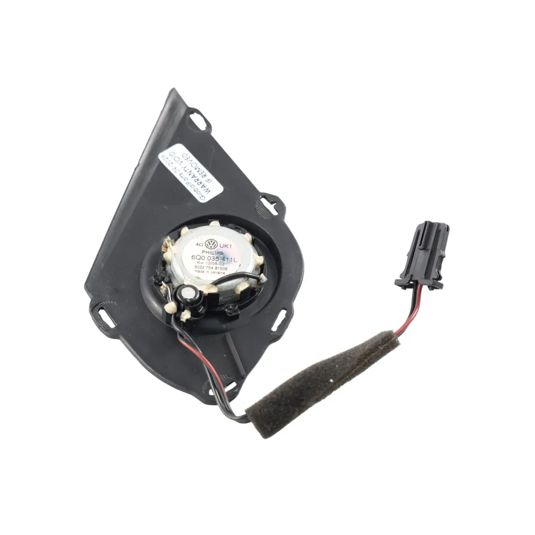 Volkswagen Polo 9N A-Pillar Tweeter Audio Speaker Front Left N/S - SKU 6Q0035411L - Part number 6Q0035411L