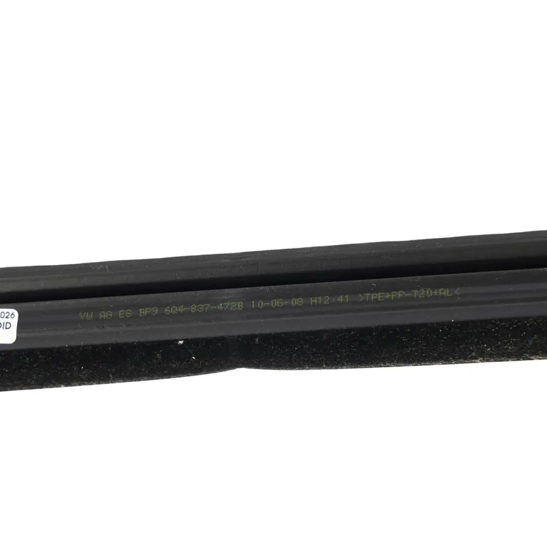 Mk4 Door Window Seal Weatherstrip Front Right O/S to Volkswagen Polo 9N with Part number 6Q4837472B Volkswagen Polo 9N Mk4 Door Window Seal Weatherstrip Front Right O/S - SKU 6Q4837472B - Part number 6Q4837472B