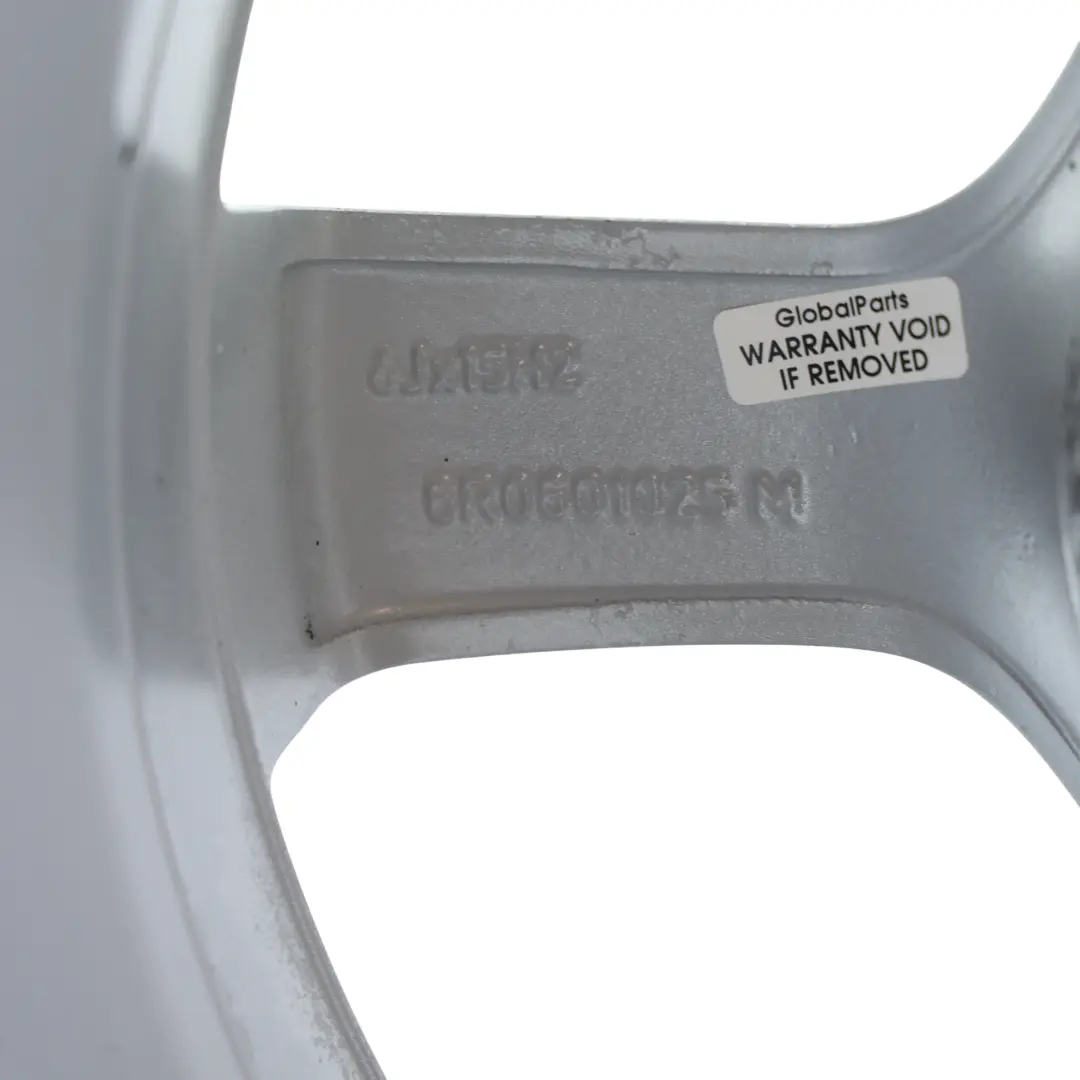Volkswagen Polo 6R Mk5 Srebrna Felga Aluminiowa 15" 6J ET:40 - SKU 6R0601025M-1 - Numer Części 6R0601025M