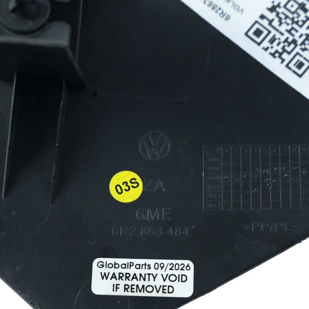 Rivestimento Montante A Interno Nero per Volkswagen Polo 6R con numero di parte 6R2863484 Volkswagen Polo 6R Rivestimento Montante A Interno Nero - SKU 6R2863484 - Numero di parte 6R2863484