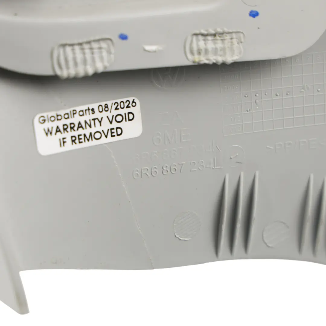 Volkswagen Polo 6R Rivestimento Montante A Anteriore Destro Grigio - SKU 6R6867234L - Numero di parte 6R6867234L
