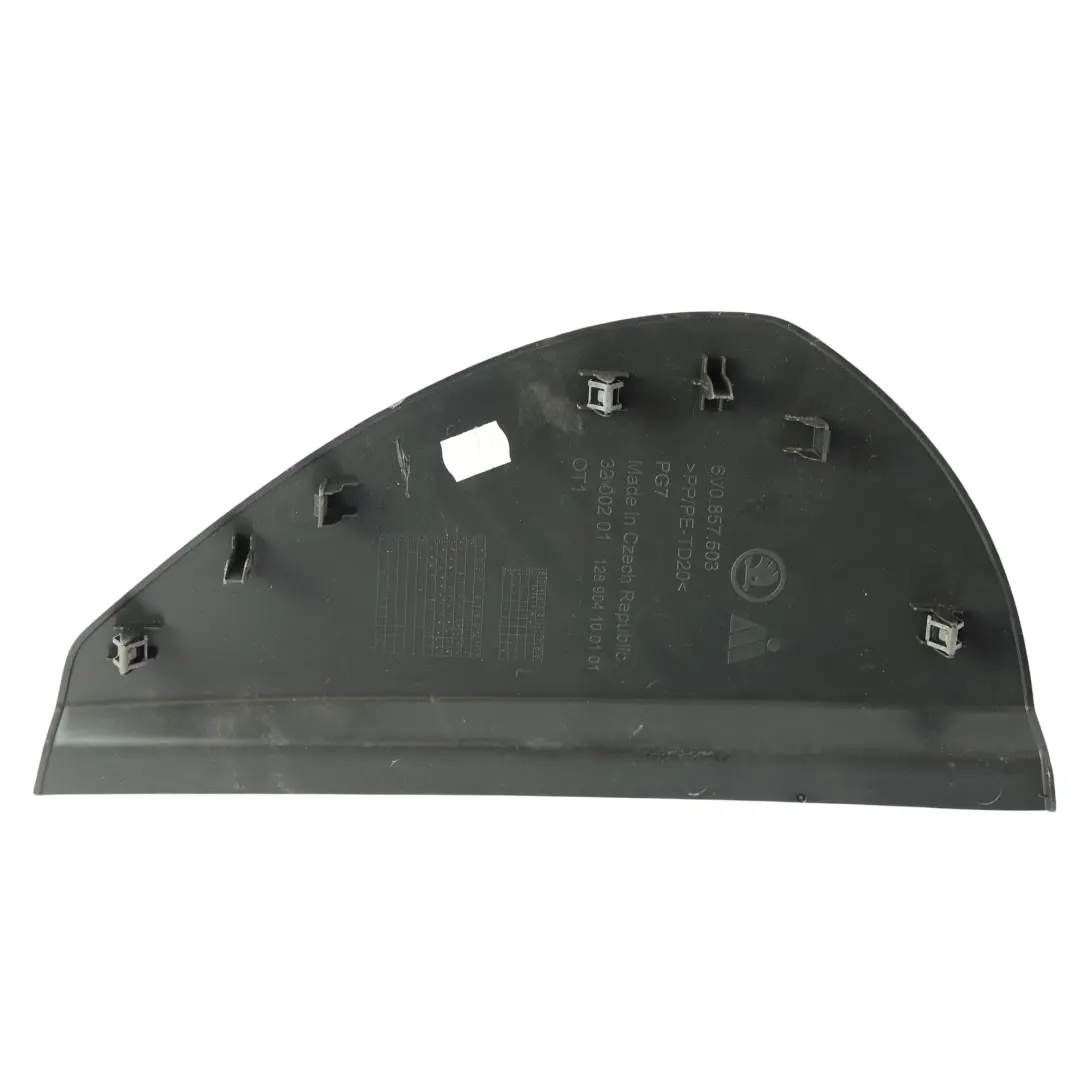Skoda Fabia Mk3 Lewa Osłona Końcowa Deski Rozdzielczej - SKU 6V0857503 - Numer Części 6V0857503