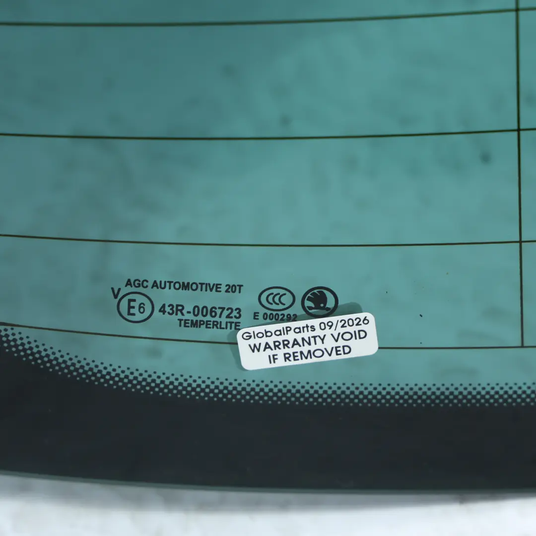 Window Glass Glazing 5J9845049E to Skoda Fabia NJ Hatchback Rear Tailgate with Part number 6V6845049E Skoda Fabia NJ Hatchback Rear Tailgate Window Glass Glazing 5J9845049E - SKU 6V6845049E - Part number 6V6845049E