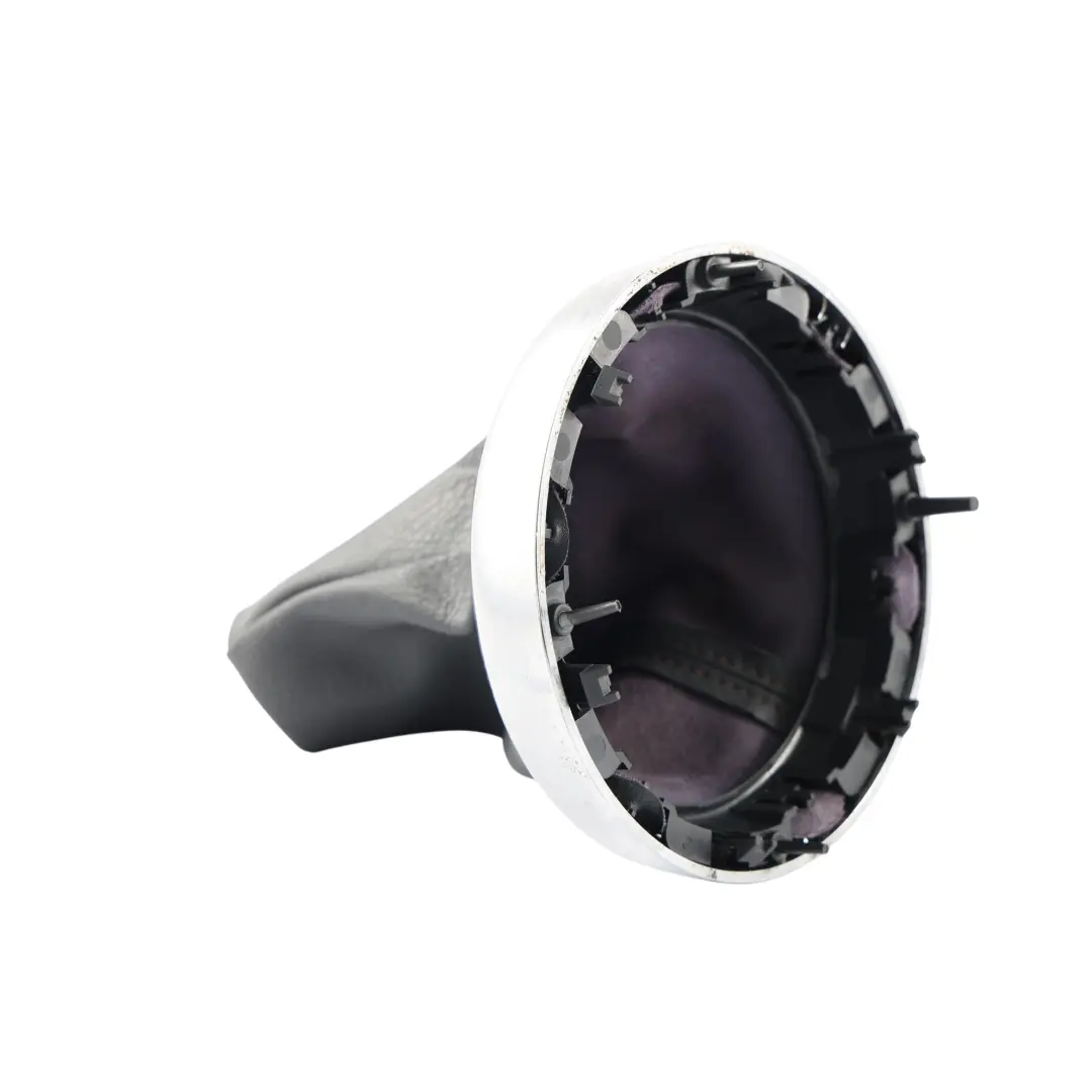 Mini R50 R52 R53 Anillo Embellecedor Palanca Cambios Cromo Cuero Negro - SKU 7052157-4 - Número de pieza 7052157