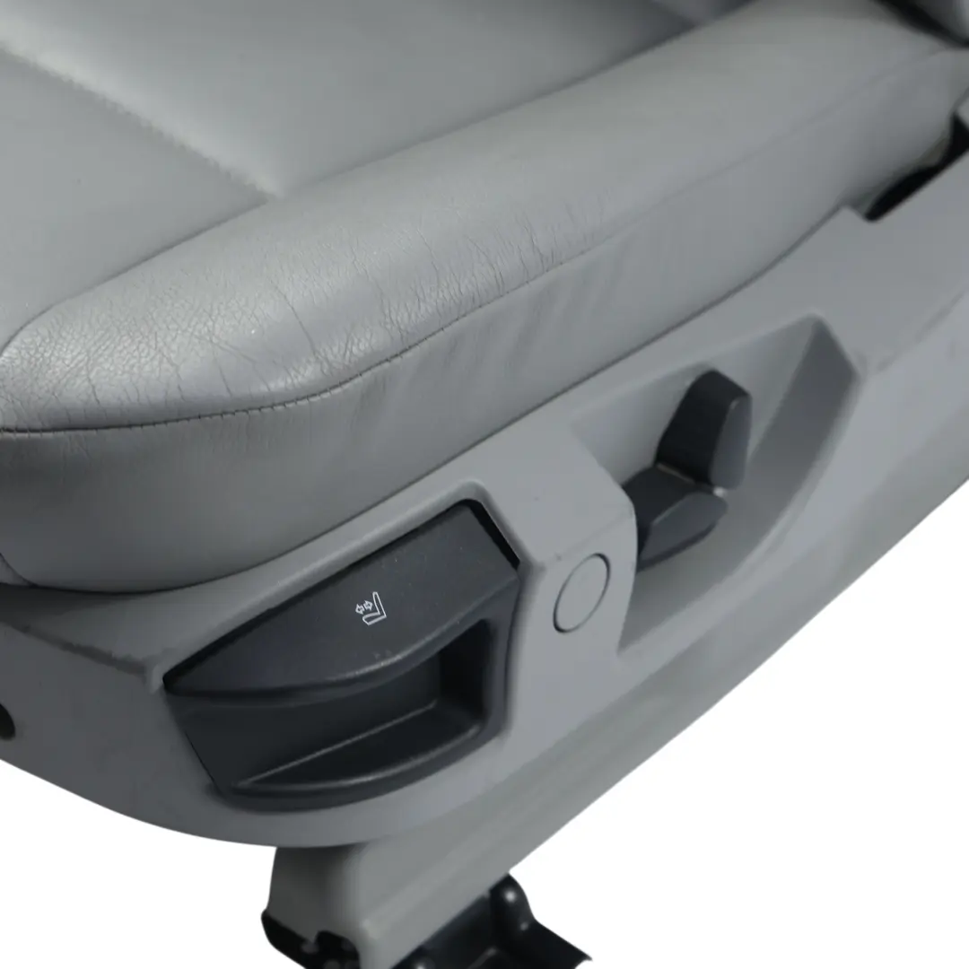 BMW E60 E61 Przedni Fotel Skórzany Elektryczny Dakota Grey Lewy Przód - SKU 7076665-2 - Numer Części 7076665
