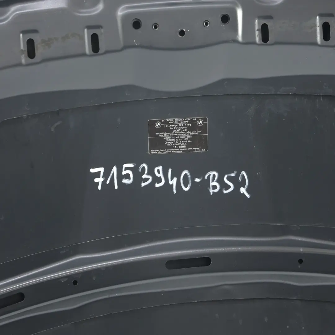 BMW E90 E91 LCI Hood Bonnet Cover Panel Black Sapphire Metallic - 475 - SKU 7153940-BS2 - Part number 7153940