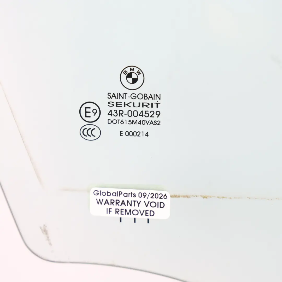 Luna Ventanilla Puerta Delantera Derecha para BMW X3 F25 con número de pieza 7205850 BMW X3 F25 Luna Ventanilla Puerta Delantera Derecha - SKU 7205850 - Número de pieza 7205850