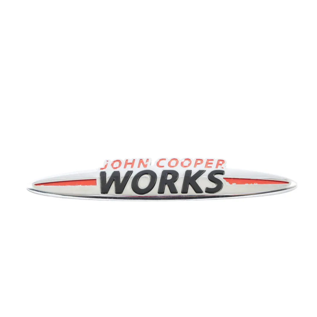 Boot Tailgate Badge to Mini Cooper F56 F57 F60 JCW John Cooper Works Rear with Part number 7207930 Mini Cooper F56 F57 F60 JCW John Cooper Works Rear Boot Tailgate Badge - SKU 7207930 - Part number 7207930