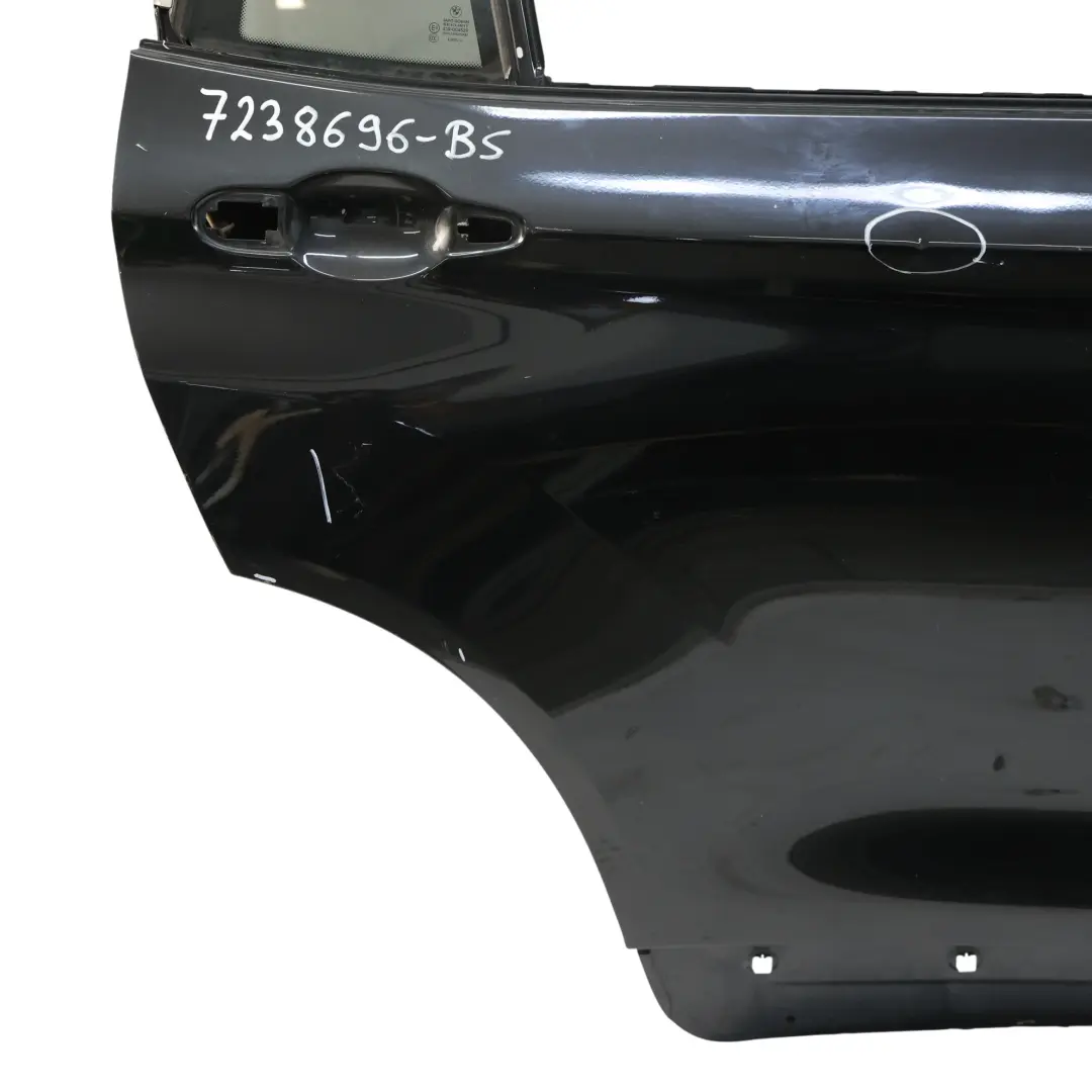 Door Rear Right O/S Black Sapphire Metallic - 475 to BMW X3 F25 with Part number 7238696 BMW X3 F25 Door Rear Right O/S Black Sapphire Metallic - 475 - SKU 7238696-BS - Part number 7238696