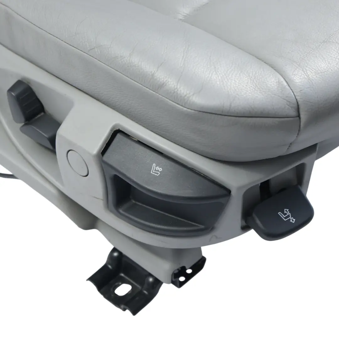 BMW E60 E61 Front Seat Leather Heated Dakota Grey Right O/S - SKU 7249322-6 - Part number 7249322