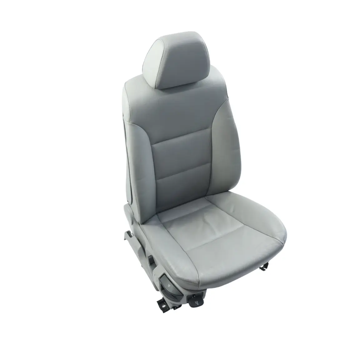 BMW E60 E61 Front Seat Leather Heated Dakota Grey Right O/S - SKU 7249322-6 - Part number 7249322