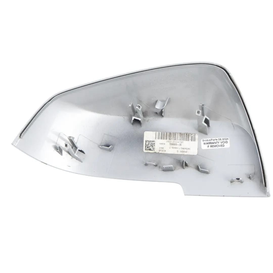  Wing Mirror Cover BMW F20 F30 Cap Casing Left N/S Glacier Silver Metallic - A83 - SKU 7292745-GSB - Part number 7292745