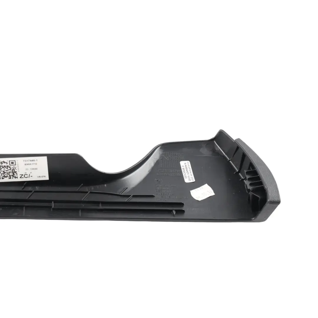 BMW F01 F02 F03 F10 F11 LCI Front Seat Rail Cover Panel Black Right O/S - SKU 7317446-1 - Part number 7317446