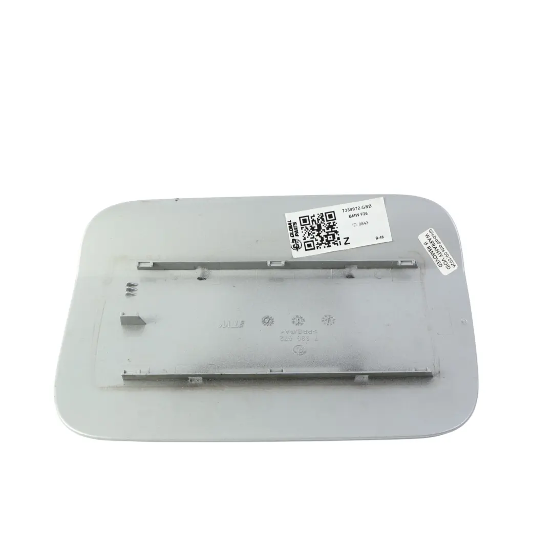 BMW X4 F26 Fill in Flap Fuel Filler Cover Panel Cap Glacier Silber - A83 - SKU 7339972-GSB - Part number 7339972
