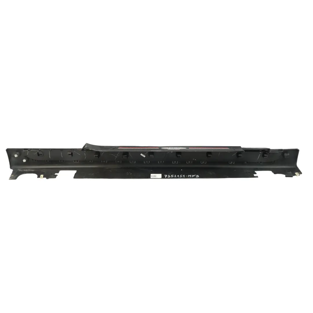 Side Skirt Left N/S JCW Sill Side Cover Rocker Panel Midnight Black A94 to Mini F56 with Part number 7352151 Mini F56 Side Skirt Left N/S JCW Sill Side Cover Rocker Panel Midnight Black A94 - SKU 7352151-MNB - Part number 7352151