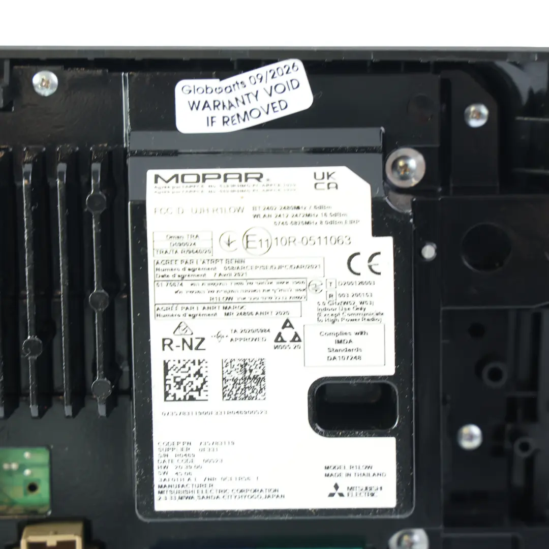Fiat Ducato Peugeot Boxer RadioPlayer Multimedia Display Screen - SKU 735783119 - Part number 735783119