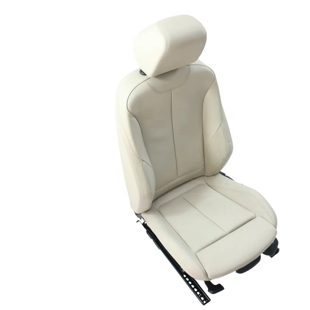 BMW F36 Front Seat M Sport Heated Left N/S Leather Dakota Ivory White - SKU 7369309-3 - Part number 7369309
