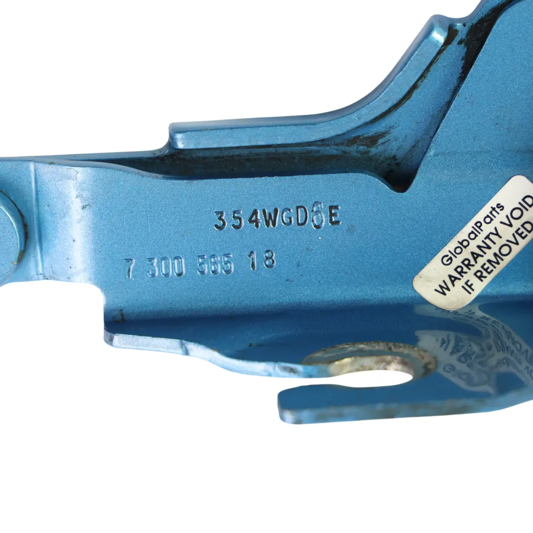 Hood Bonnet Hinge Front Left N/S Electric Blue II Metallic - B86 to Mini F56 with Part number 7370301 Mini F56 Hood Bonnet Hinge Front Left N/S Electric Blue II Metallic - B86 - SKU 7370301-ELBII1 - Part number 7370301