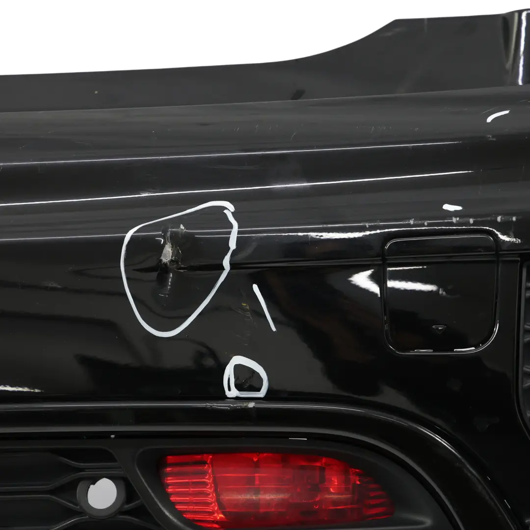 Hintere Stoßstange JCW Zierleiste Abdeckung Midnight Black Metallic A94 für Mini F56 mit Teilenummer 7382173 Mini F56 Hintere Stoßstange JCW Zierleiste Abdeckung Midnight Black Metallic A94 - SKU 7382173-MNB - Teilenummer 7382173