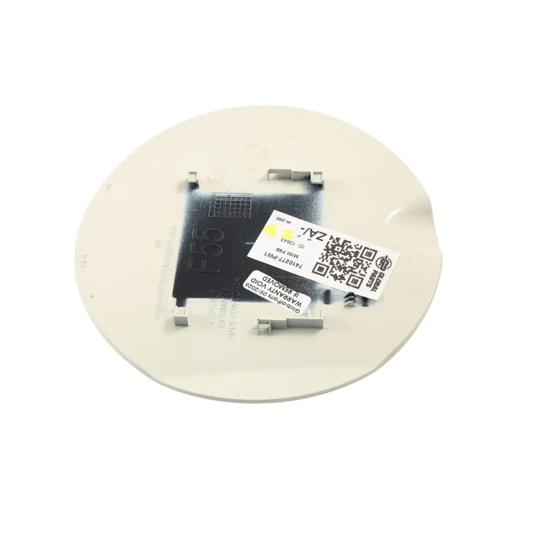 Mini Cooper One F55 Tapa Combustible Pepper Blanco-850 7325897 - SKU 7410277-PW1 - Número de pieza 7410277