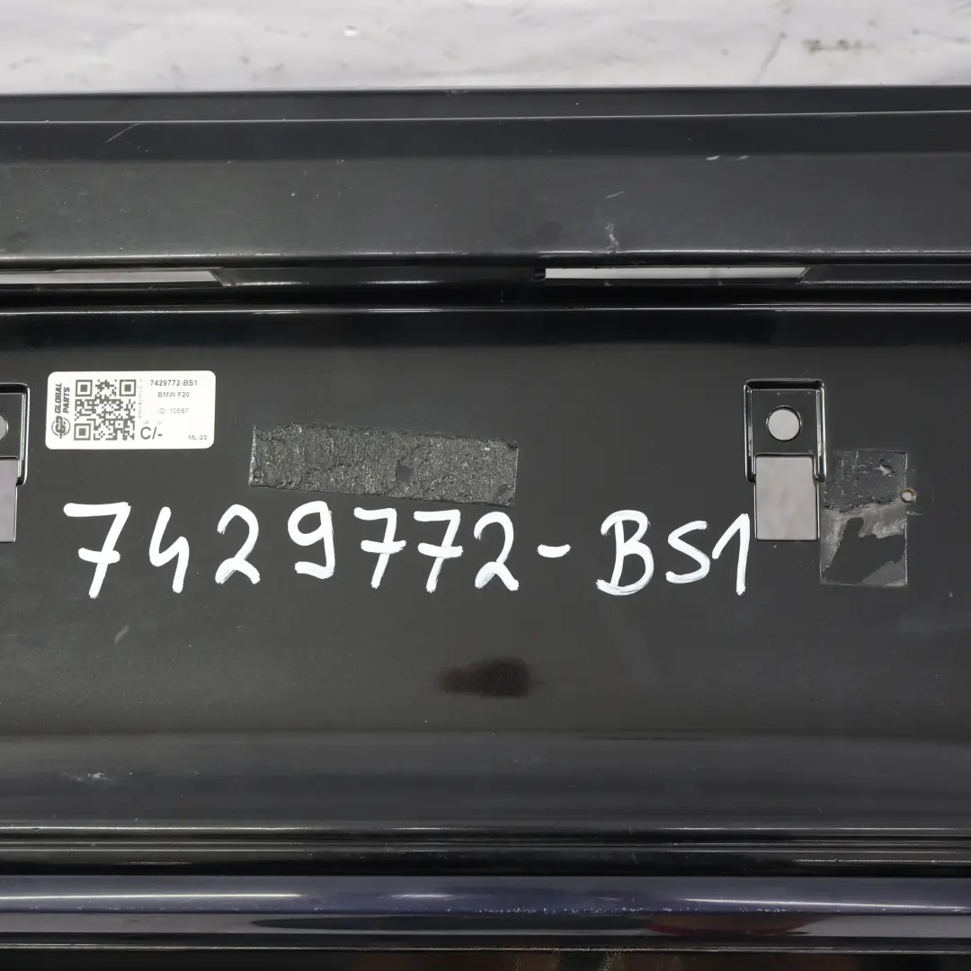 BMW F20 F21 LCI Rear Bumper Trim Panel Black Sapphire Metallic - 475 - SKU 7429772-BS1 - Part number 7429772