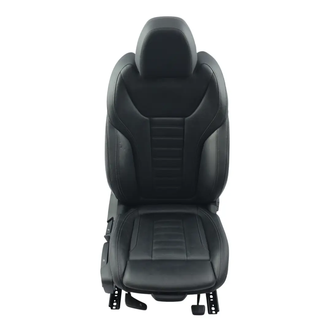 Front Seat BMW G20 G21 Sport Right O/S Leather Vernasca Black Gray Threads to with Part number 7472486 Front Seat BMW G20 G21 Sport Right O/S Leather Vernasca Black Gray Threads - SKU 7472486-1 - Part number 7472486