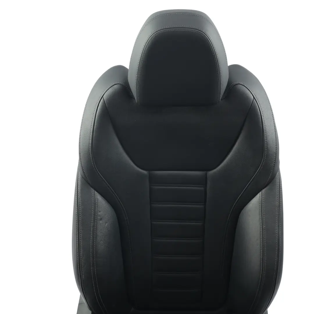 Front Seat BMW G20 G21 Sport Right O/S Leather Vernasca Black Gray Threads to with Part number 7472486 Front Seat BMW G20 G21 Sport Right O/S Leather Vernasca Black Gray Threads - SKU 7472486-1 - Part number 7472486